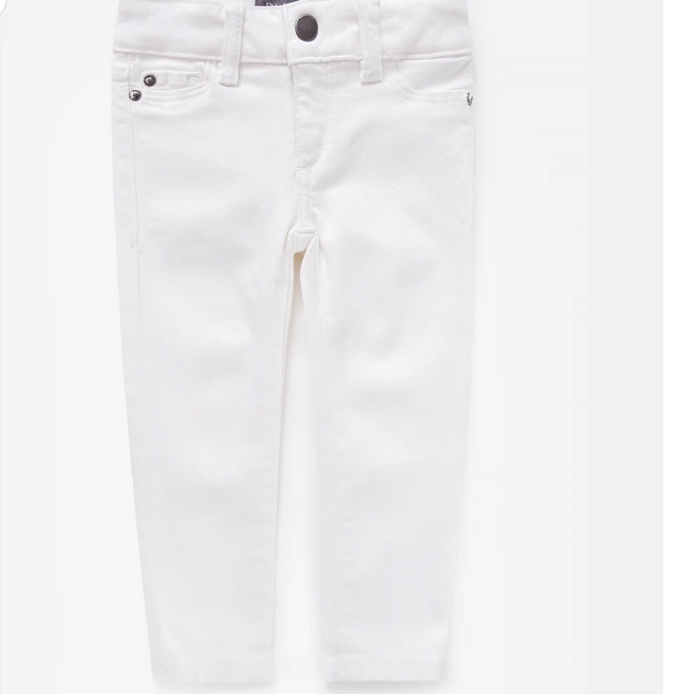 7 For All Mankind Infant Baby Toddler Denim Jeans White Skinny 24 Months Denim